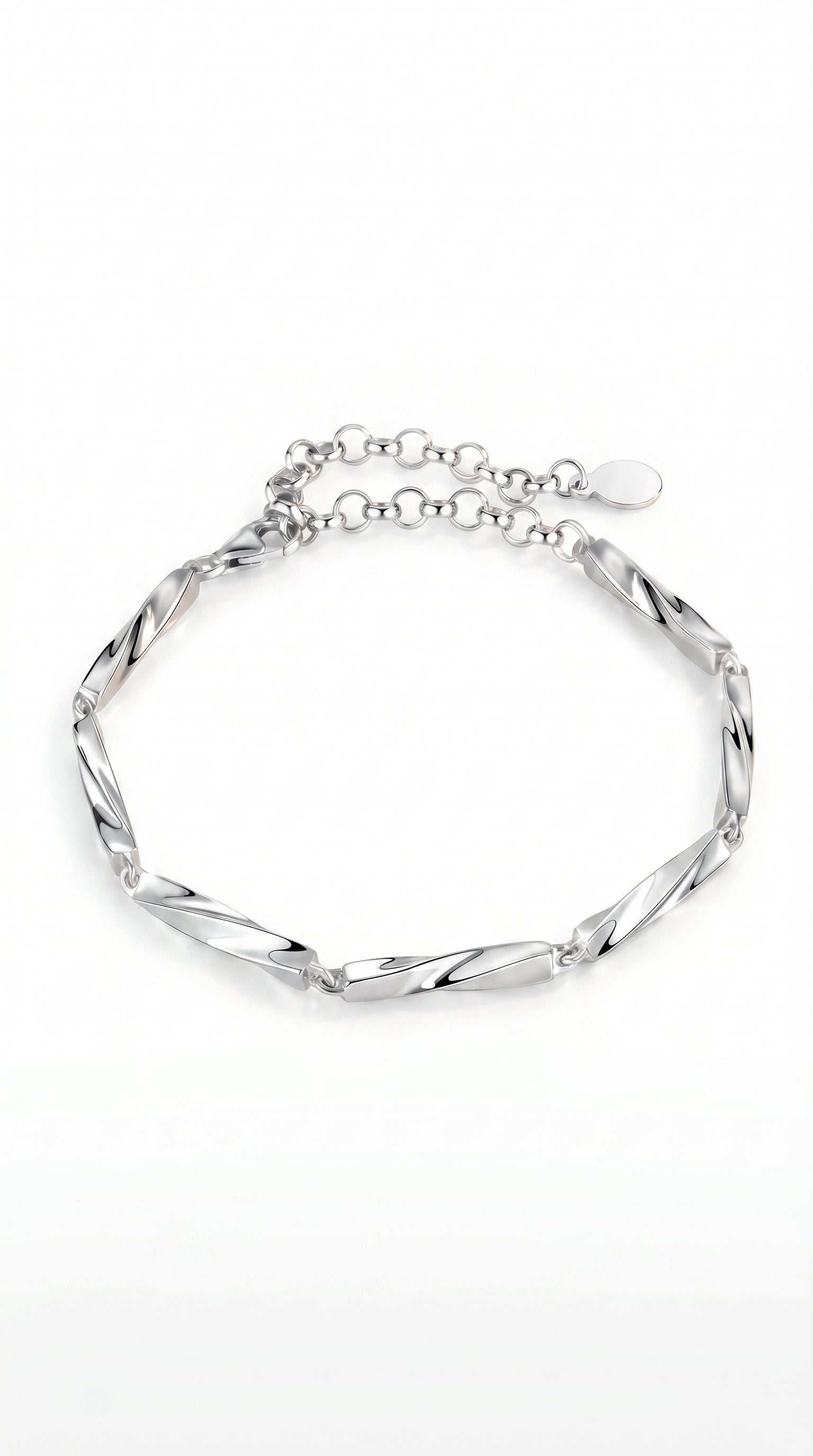 Fashionable Couple Bracelets Sterling Silver Plated