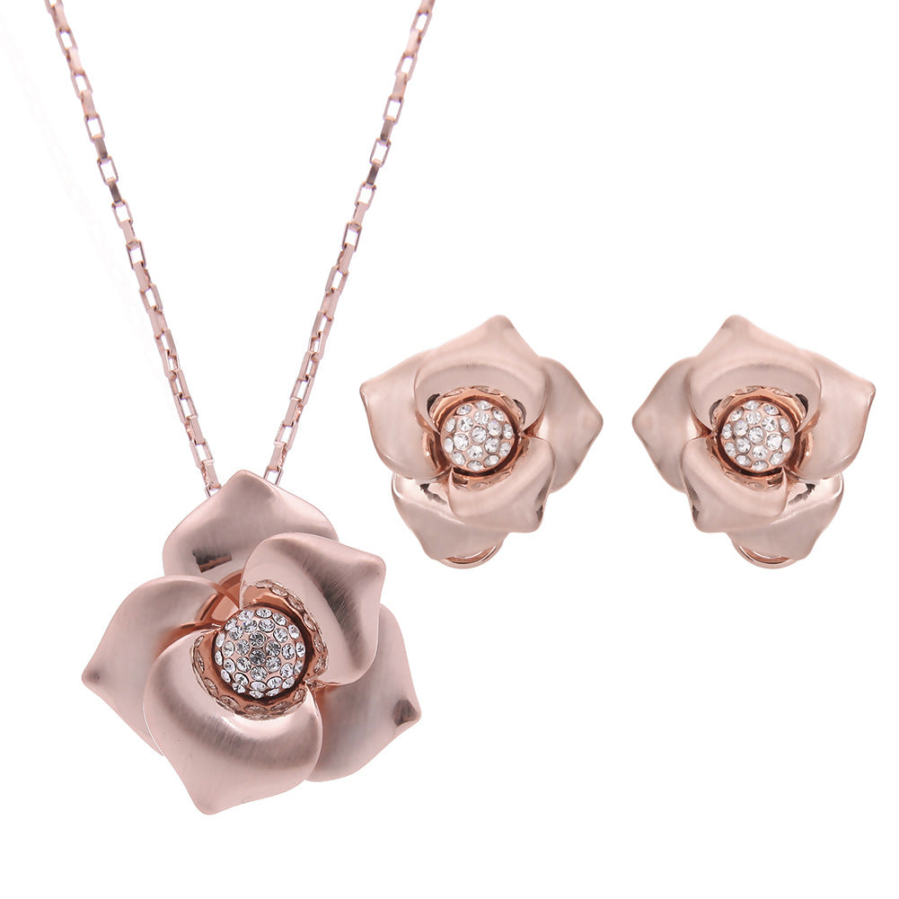 Bride Wedding Jewelry Necklace with Earrrings