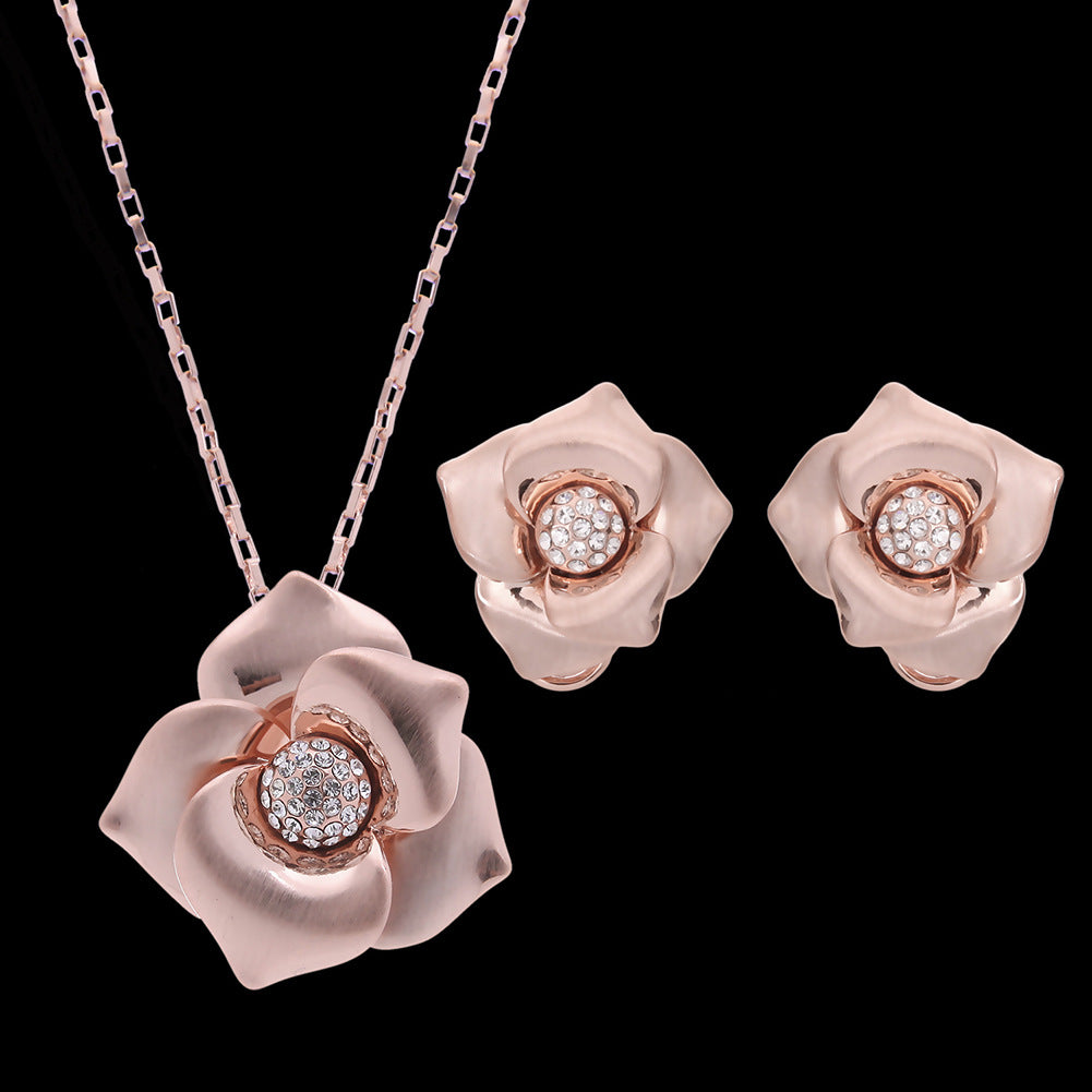 Bride Wedding Jewelry Necklace with Earrrings