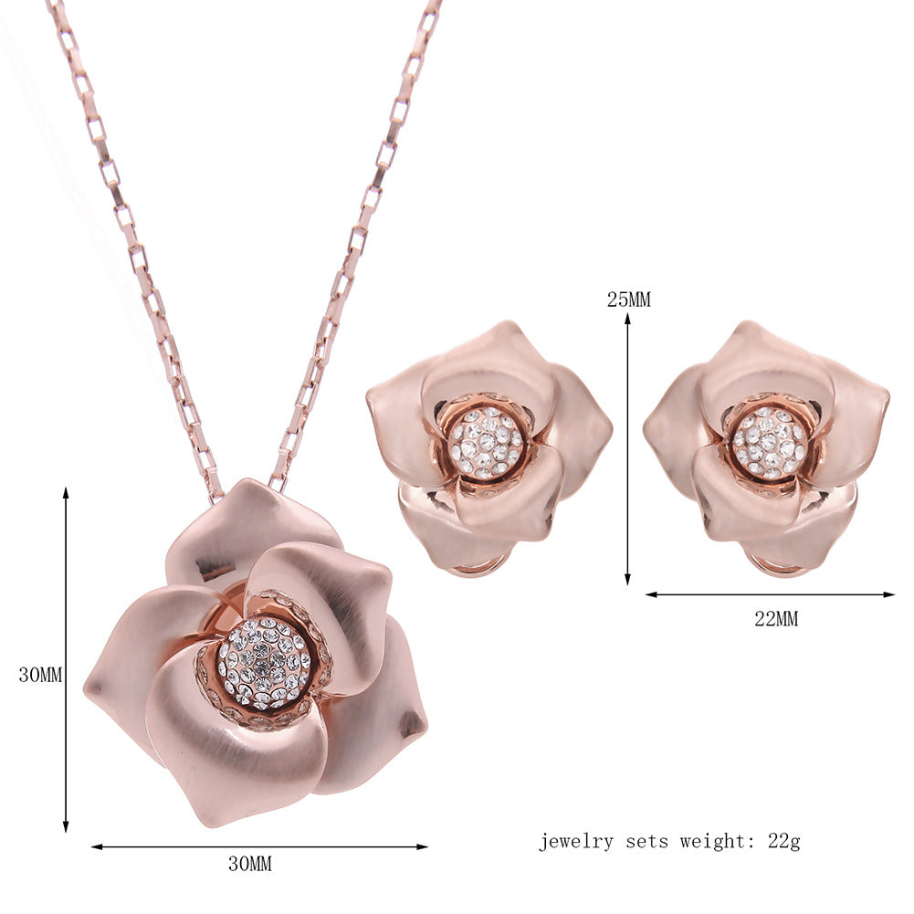 Bride Wedding Jewelry Necklace with Earrrings