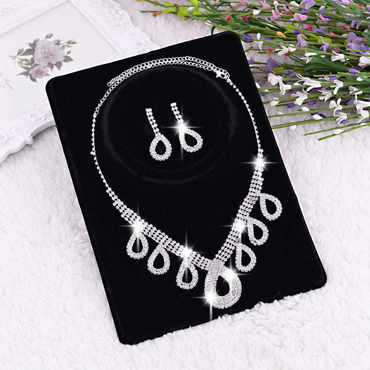 Wedding Dress Accessories, Two Piece Bride Jewelry, Jewelry Necklace Ear Ring Installation LaDidier Jewelry