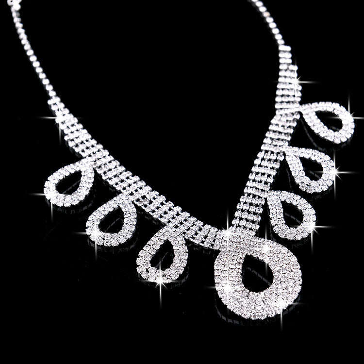 Wedding Dress Accessories, Two Piece Bride Jewelry, Jewelry Necklace Ear Ring Installation LaDidier Jewelry