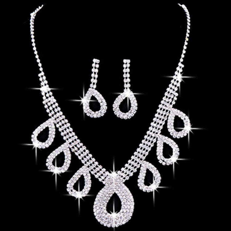 Wedding Dress Accessories, Two Piece Bride Jewelry, Jewelry Necklace Ear Ring Installation LaDidier Jewelry