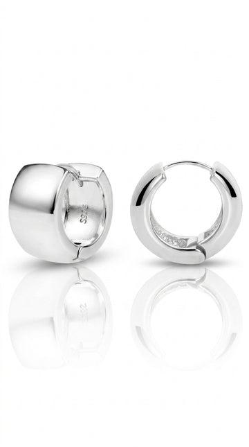 925 Sterling Silver Earrings Small Chunky Silver Earrings for Women Trendy Chunky Hoop Earrings Silver Hypoallergenic Earrings Small Thick Huggie Hoops Earrings for Jewelry