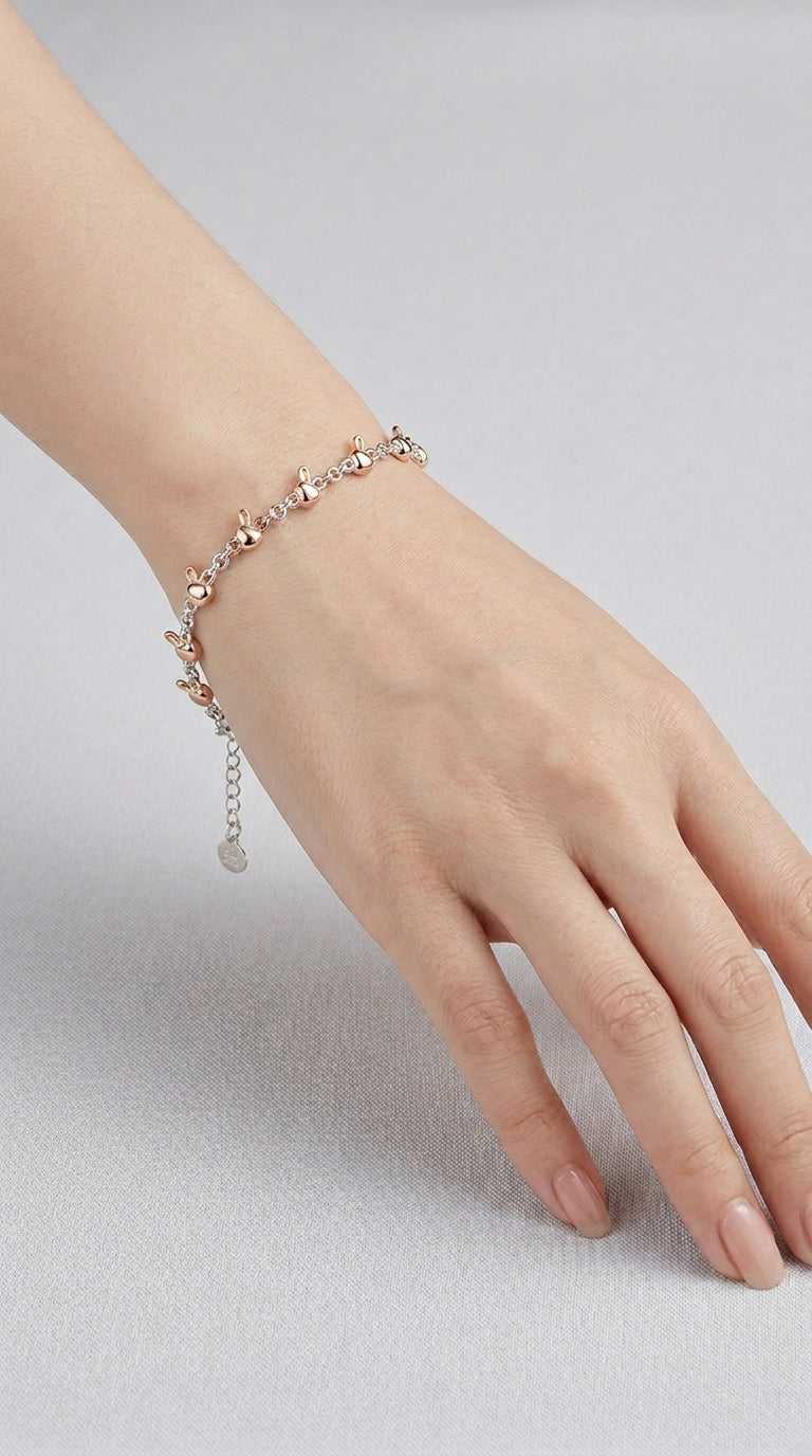 Platinum-plated Girls Simple And Cold Wind Bracelets Rabbit Bracelet All-match