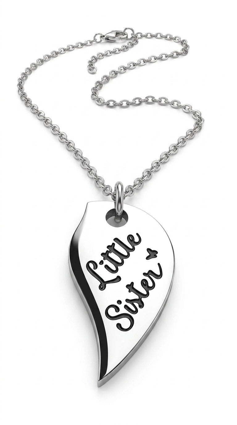 3 PCS Heart-shaped Matching Mom Sisters Necklace Set Stainless Steel Mother Daughter Necklaces