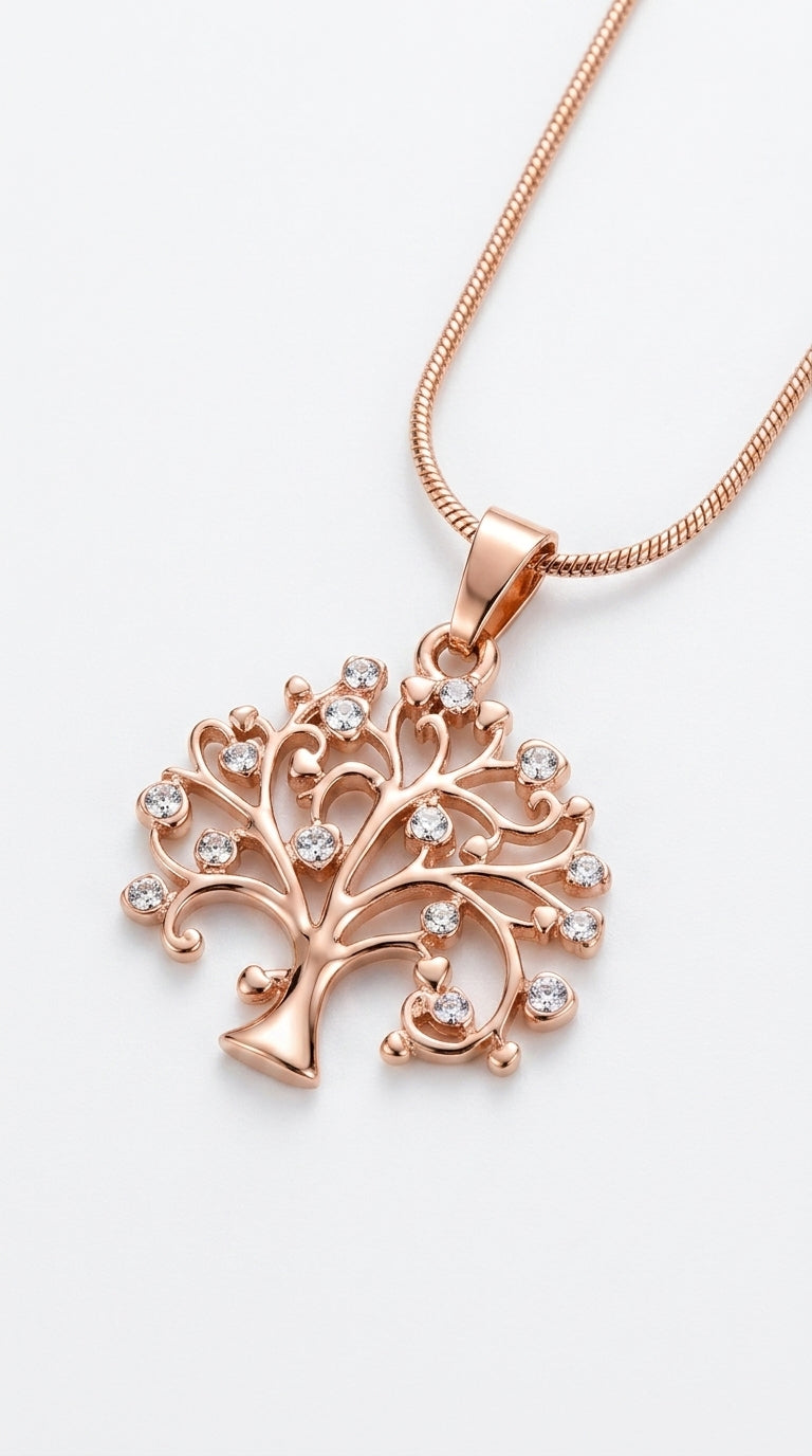 Big Tree Of Life Pendant Necklaces Drilling CZ Zircon Multi Layers Chains Long Necklace Jewelry Gifts For Her