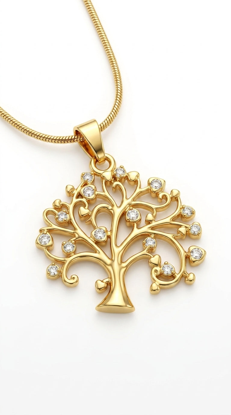 Big Tree Of Life Pendant Necklaces Drilling CZ Zircon Multi Layers Chains Long Necklace Jewelry Gifts For Her