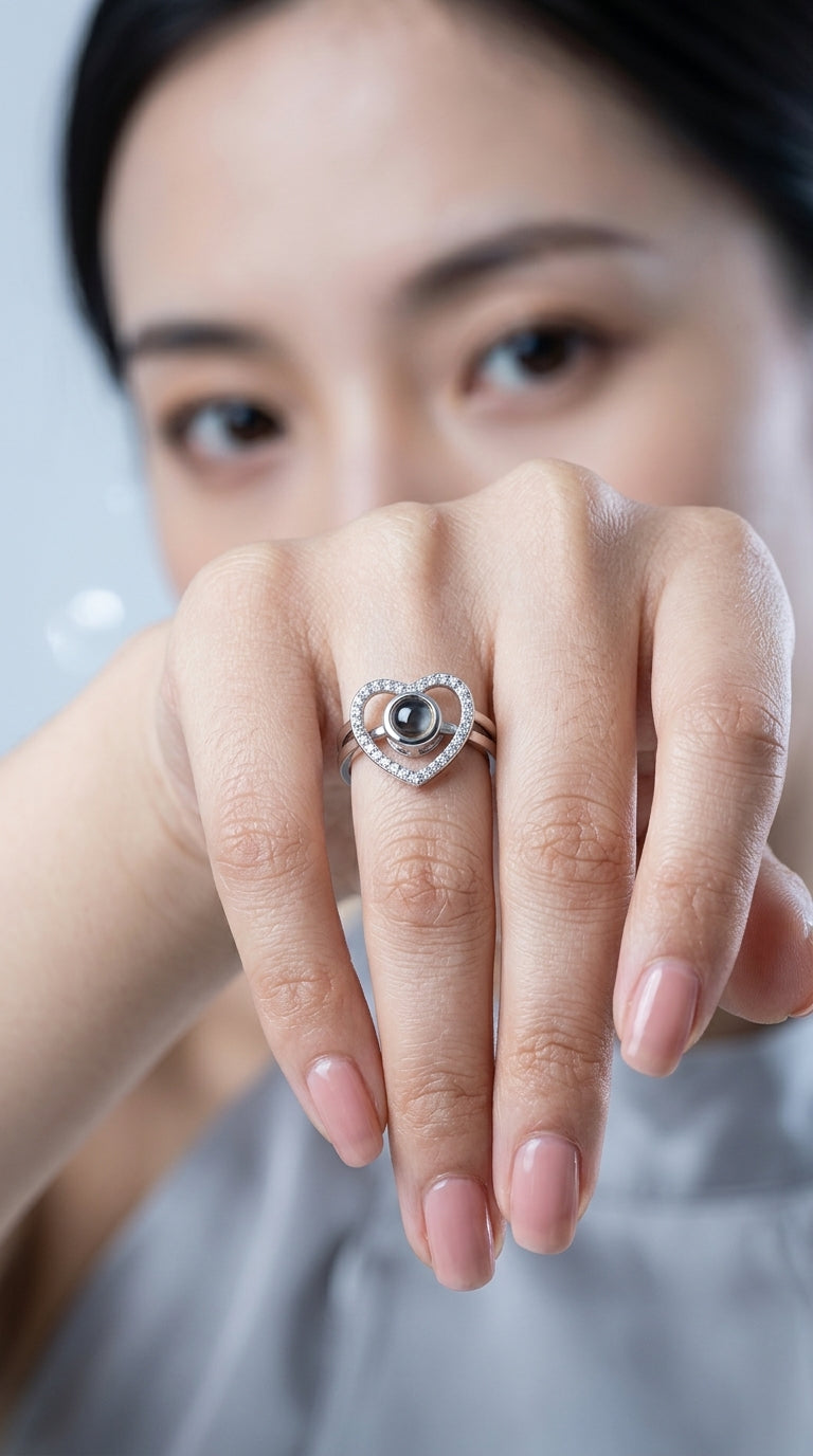 Languages Projection I Love You Couple Rings