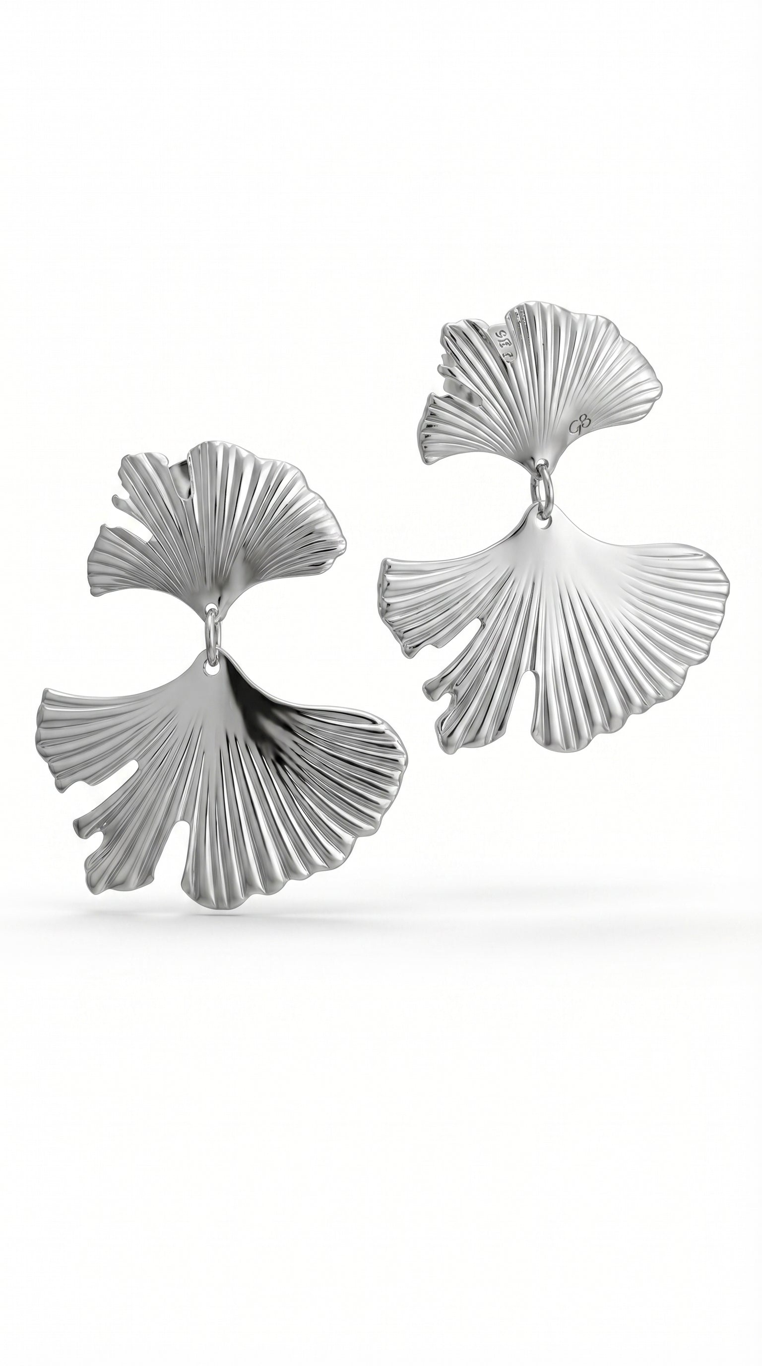 Gold Statement Earrings for Women Large Gold Earrings Gold Flower Earrings Ginkgo Leaf Earrings Summer Beach Party Jewelry for Women