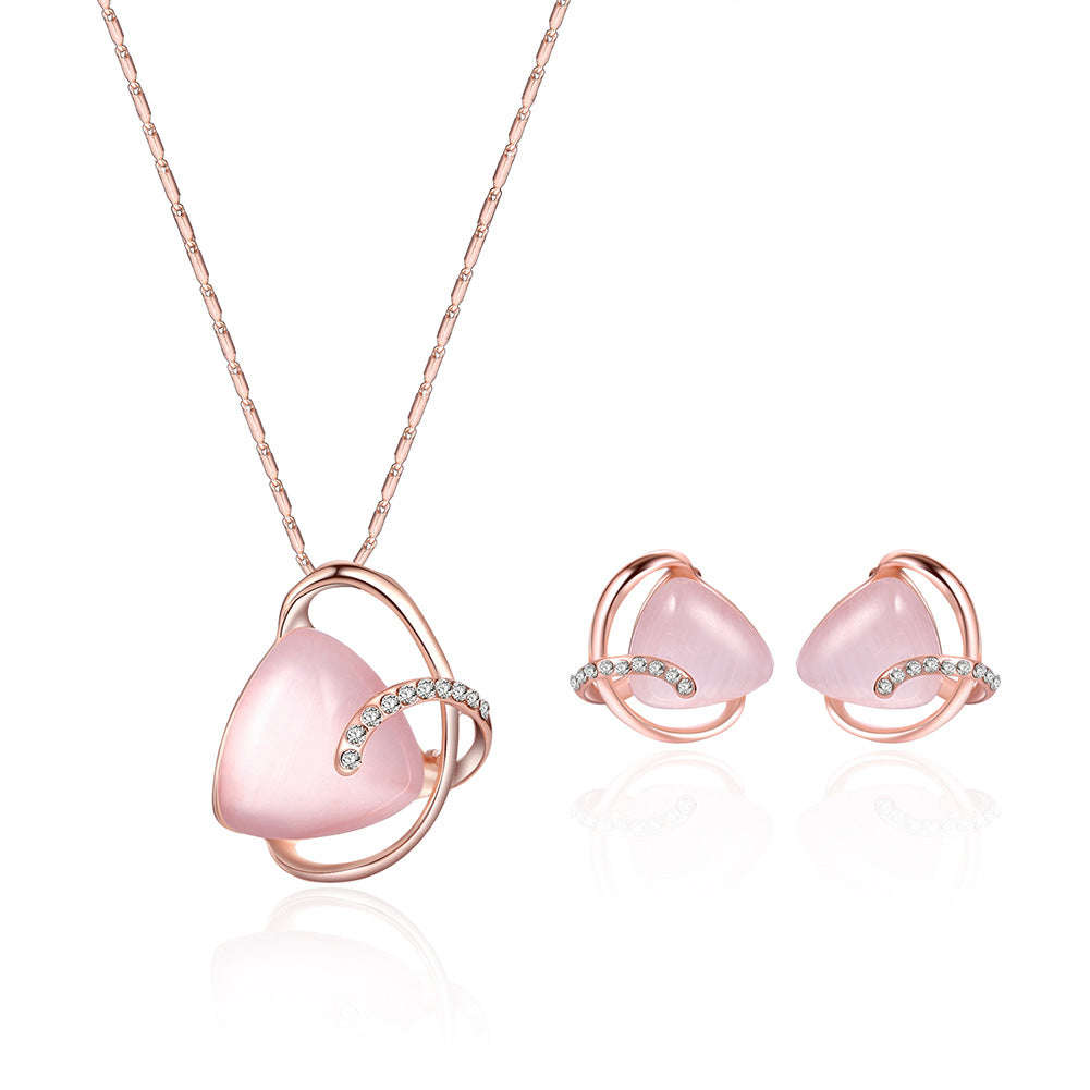 Necklace And Earrings Two Piece Set Bridal Party Jewelry Set LaDidier Jewelry