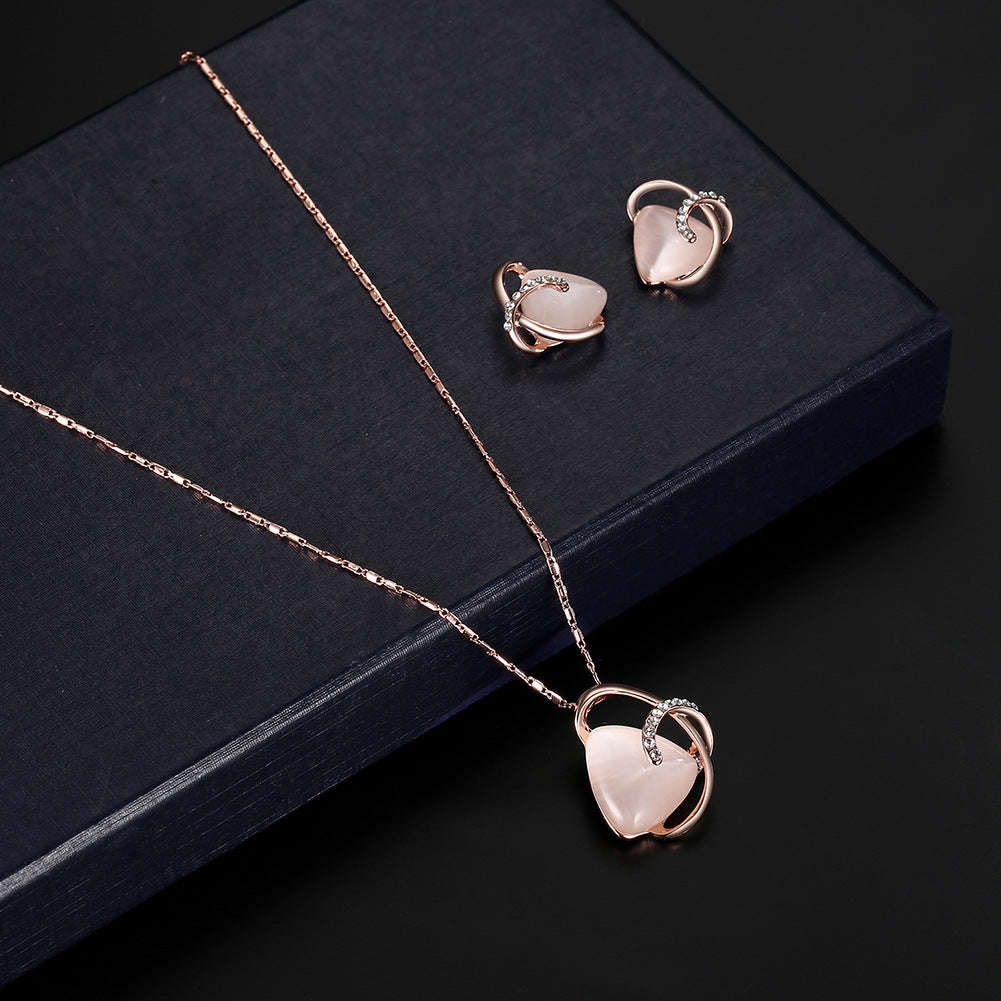 Necklace And Earrings Two Piece Set Bridal Party Jewelry Set LaDidier Jewelry