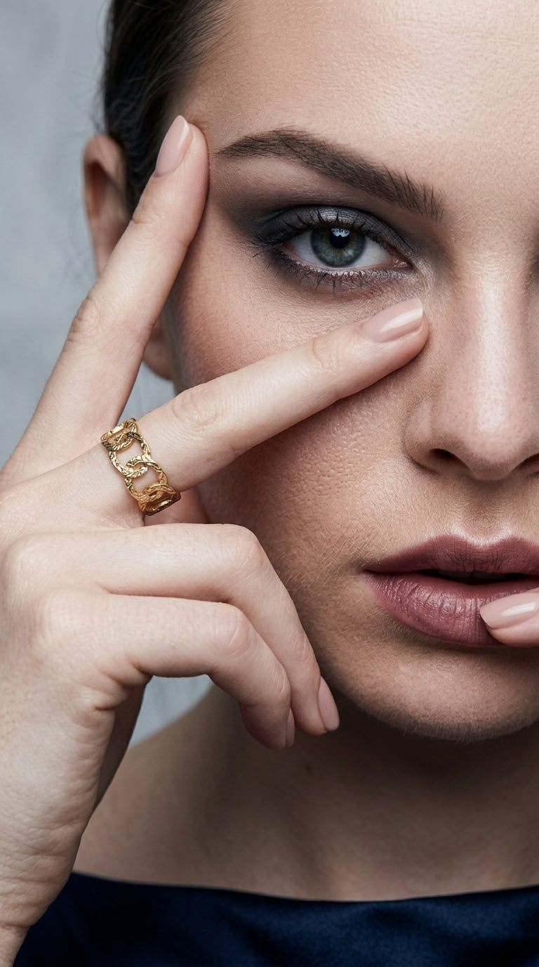 Fashion Vacuum Plating Couple Rings