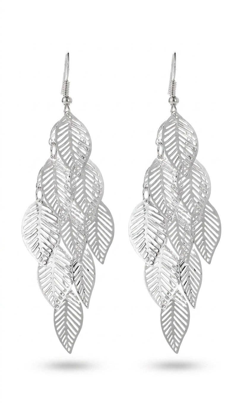 Hollow Leaf Earrings - Leaf Drop Earrings Design
