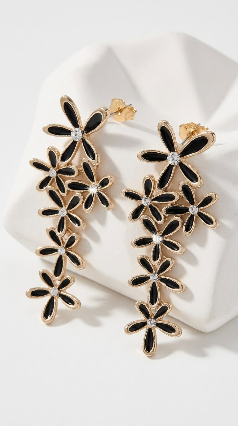 Tassel Earrings, Snowflake Earrings, Five-Petal Flower