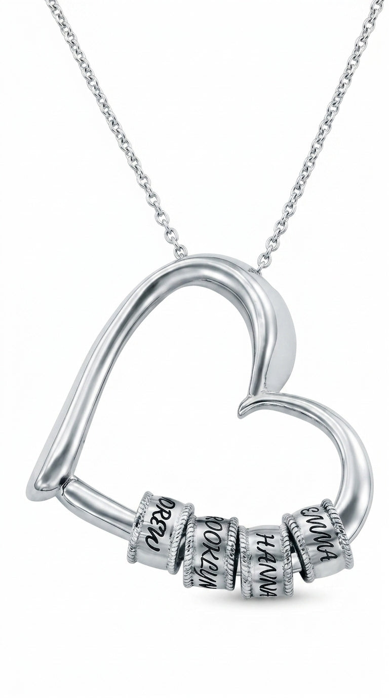 Personalized Heart Necklaces Women Jewelry Custom Name Necklaces & Pendants Mothers Day Gift