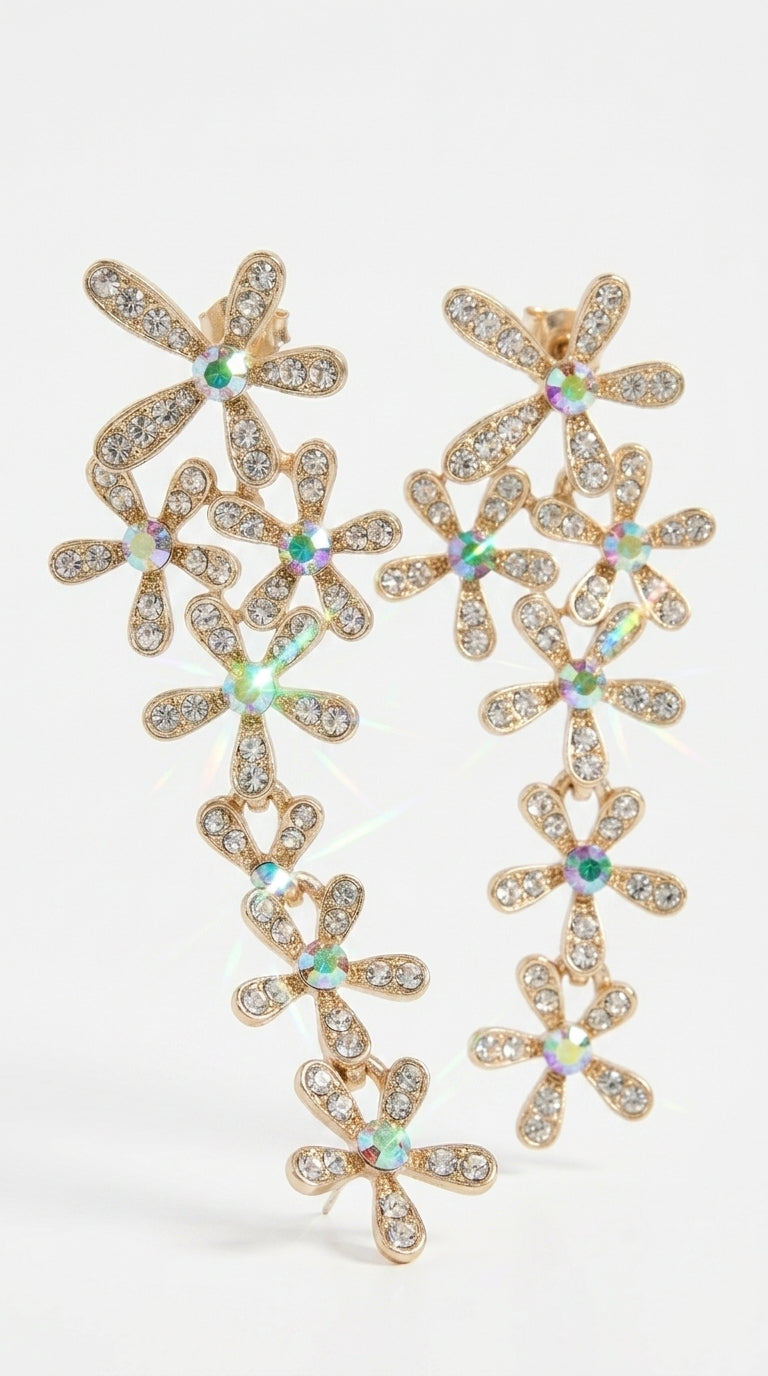 Tassel Earrings, Snowflake Earrings, Five-Petal Flower