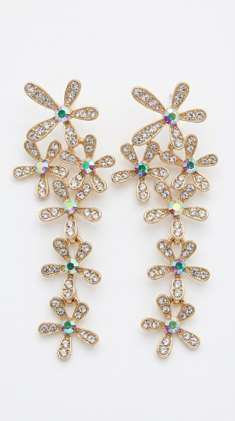 Tassel Earrings, Snowflake Earrings, Five-Petal Flower
