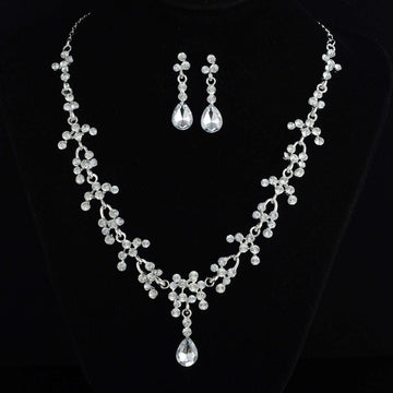 Bridal jewelry, necklace, earring set, wedding dress, jewelry accessories LaDidier Jewelry