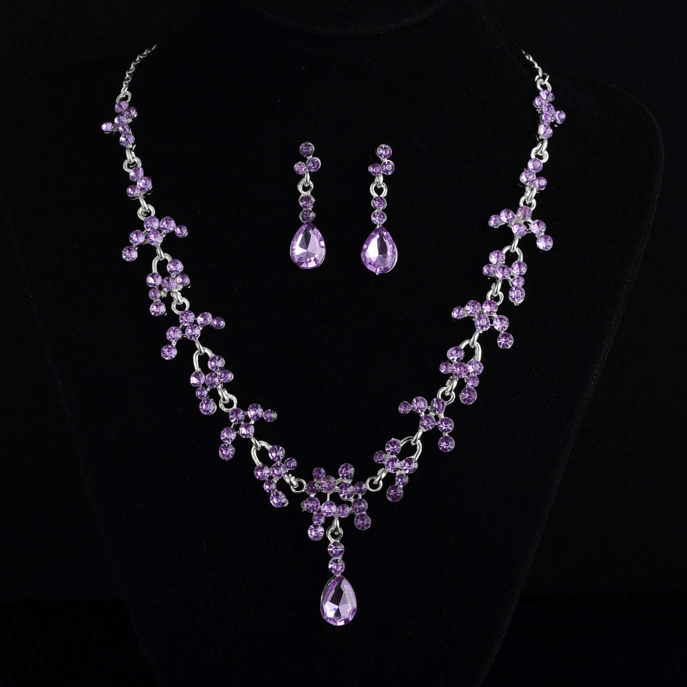 Bridal jewelry, necklace, earring set, wedding dress, jewelry accessories LaDidier Jewelry