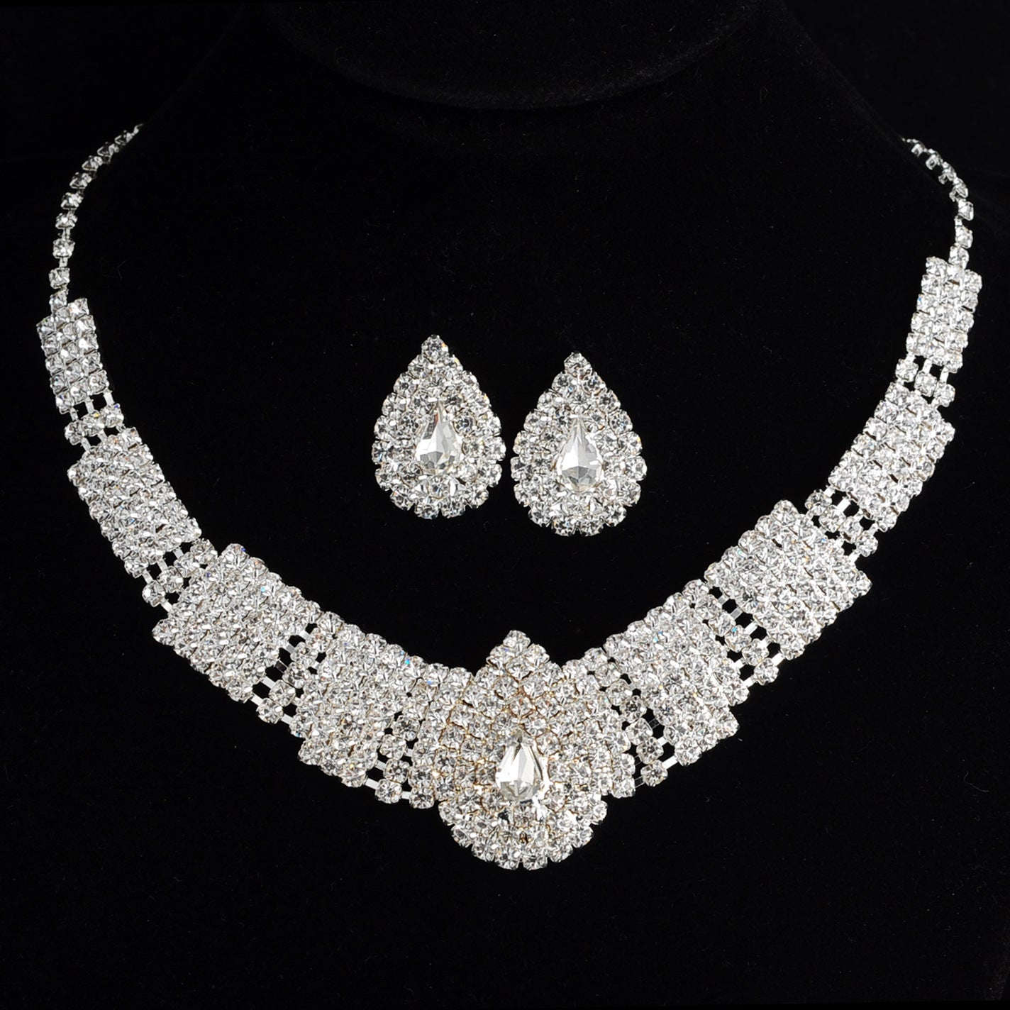 Full Drill Bridal Suite Necklace LaDidier Jewelry