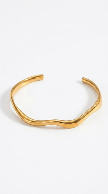 INS-style Irregular Titanium Steel Open Cuff Bracelet