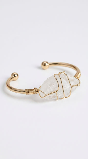 Fashion Gold Copper Wire Wrap Cuff Bangle
