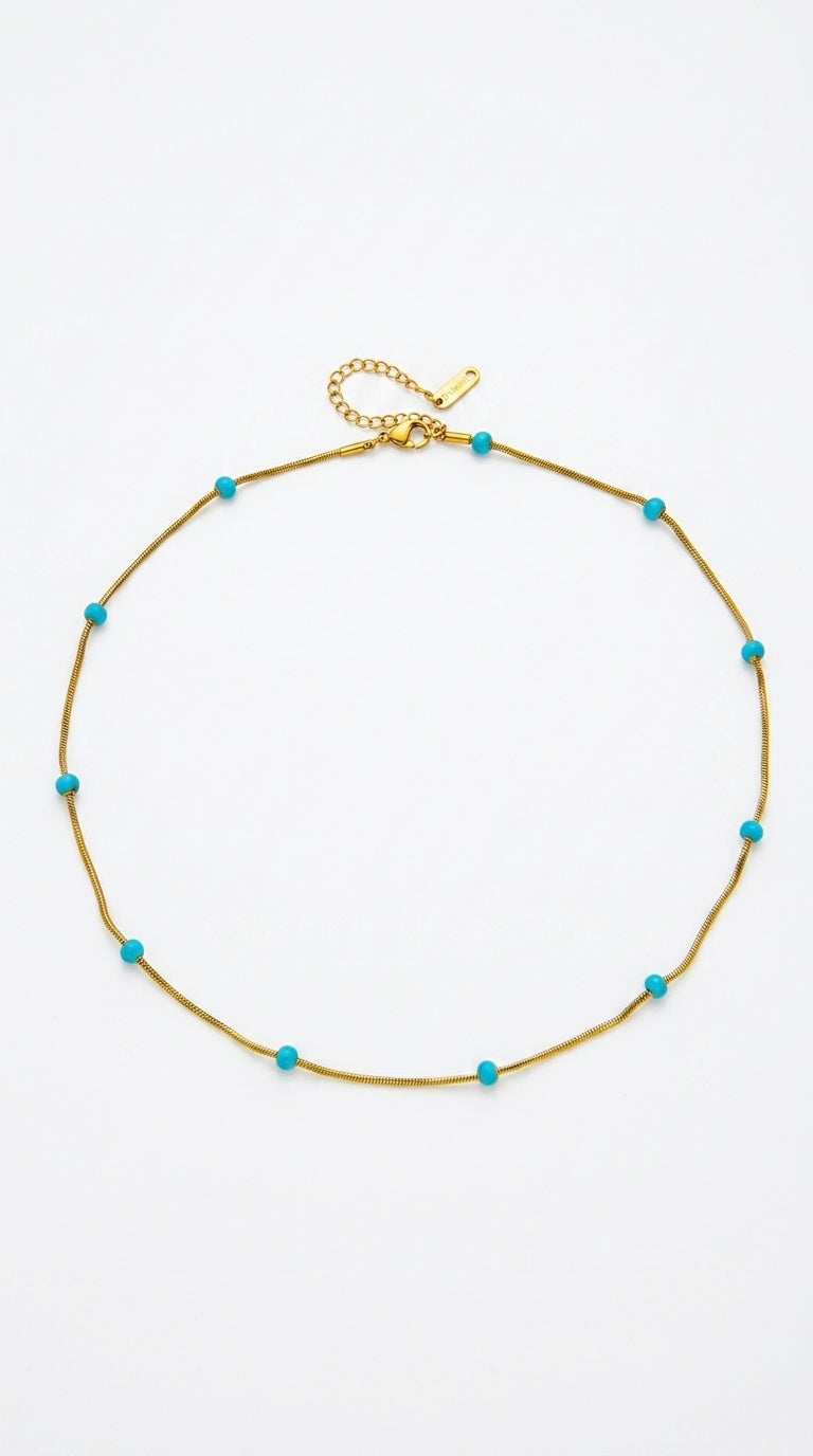 Titanium Steel Ball Drop Glaze Necklace For Women With A Colorless And Advanced Sense, Simple And Versatile Collar Chain Accessories
