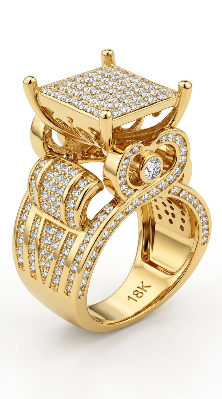 Hip Hop Statement Rings for Men - Gold & Silver Plated