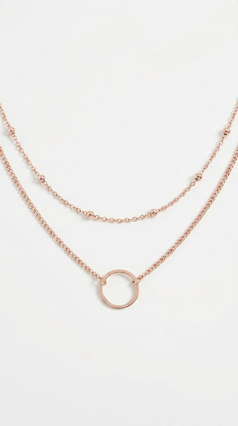 SUMENG New Arrival Fashion Modern Choker Necklace Two Layers Round Necklaces Gold Color Necklace Choker Jewelry For Women