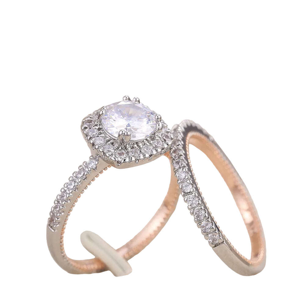 Fashion Exquisite Luxury Zircon Female Couple Rings