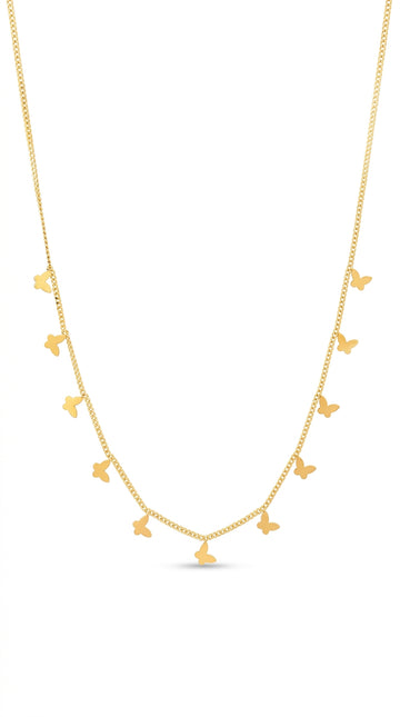 Multiple Small Butterfly Necklaces For Women
