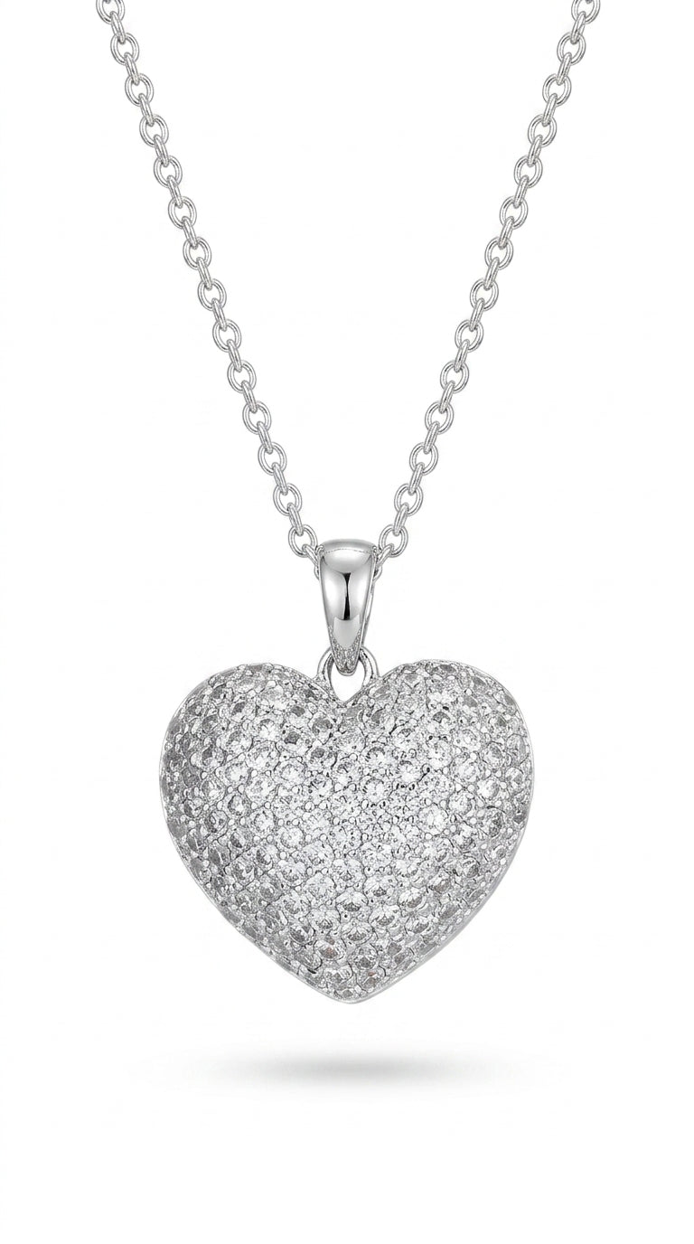 Necklaces were studded with hearts