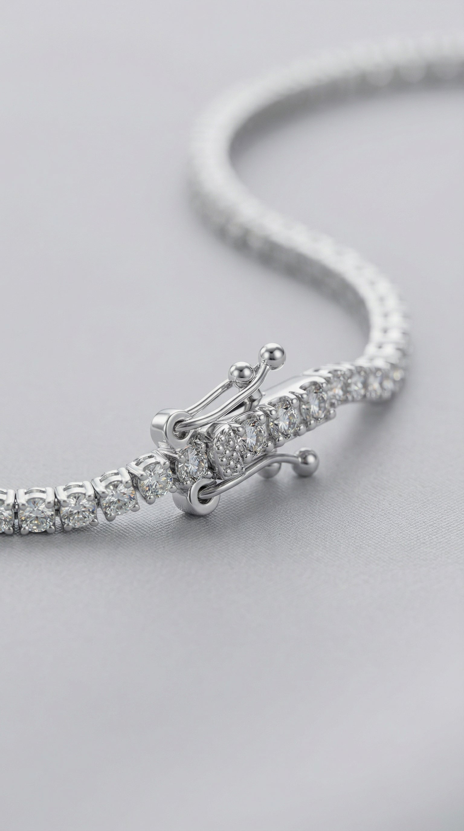 Rinntin S925 Sterling Silver Single Row Zircon Bracelet Platinum Diamond Fashion Jewelry Girls Diamond Bracelets