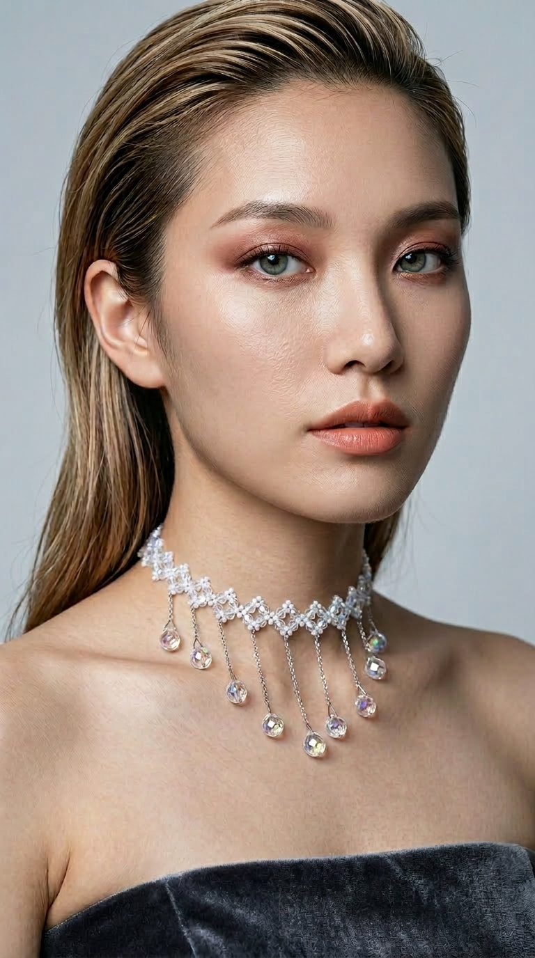High-end Temperament Necklace Fairy Crystal Flow Necklace