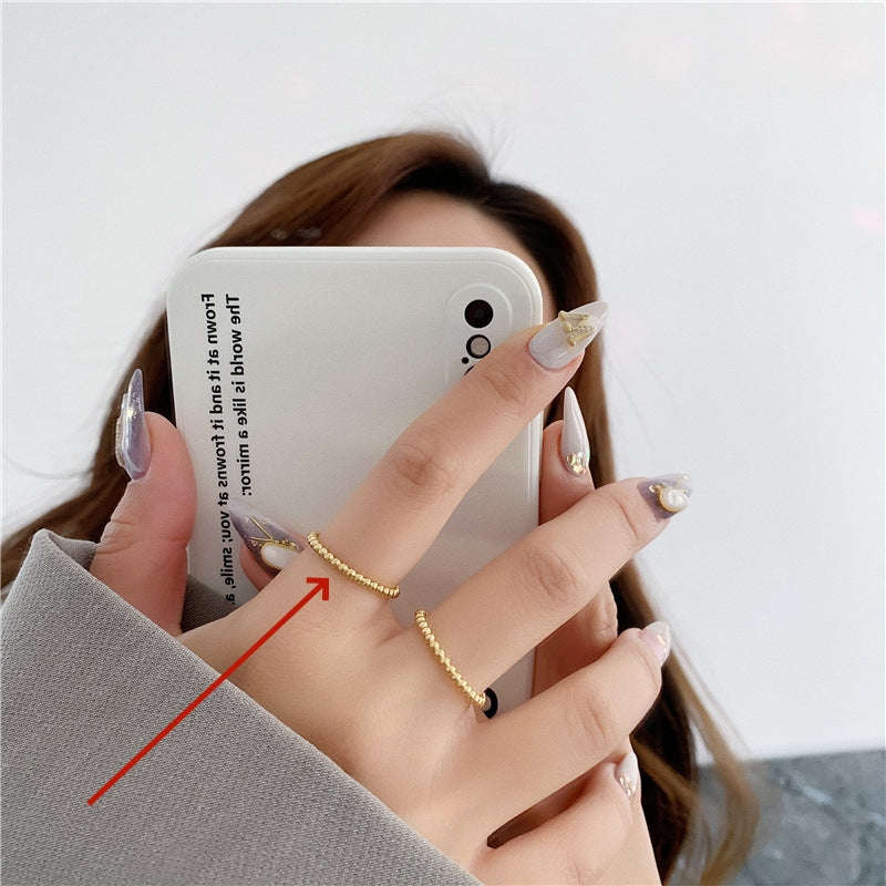 Women's Fashion Solid Gold End Rings