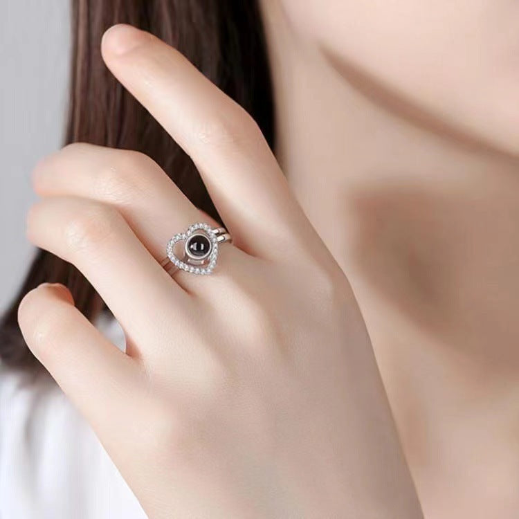 Languages Projection I Love You Couple Rings