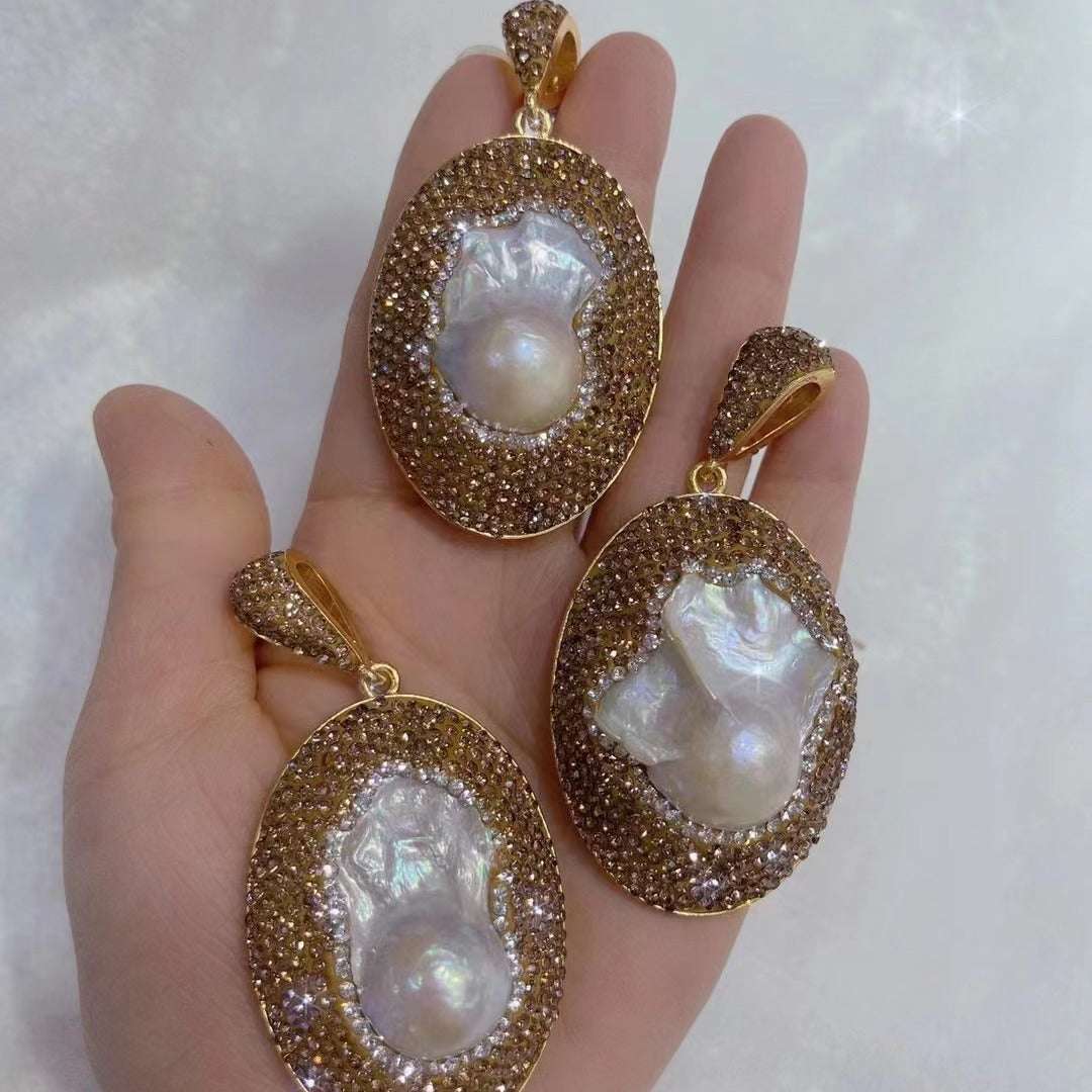 Pearl Necklace Ring Suit Bride Ornament LaDidier Jewelry