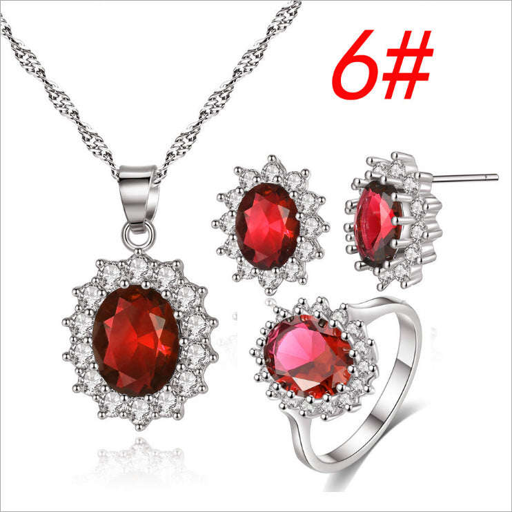 Sunflower Jewelry Set Necklace Ring Stud Earrings Bridal Jewelry LaDidier Jewelry