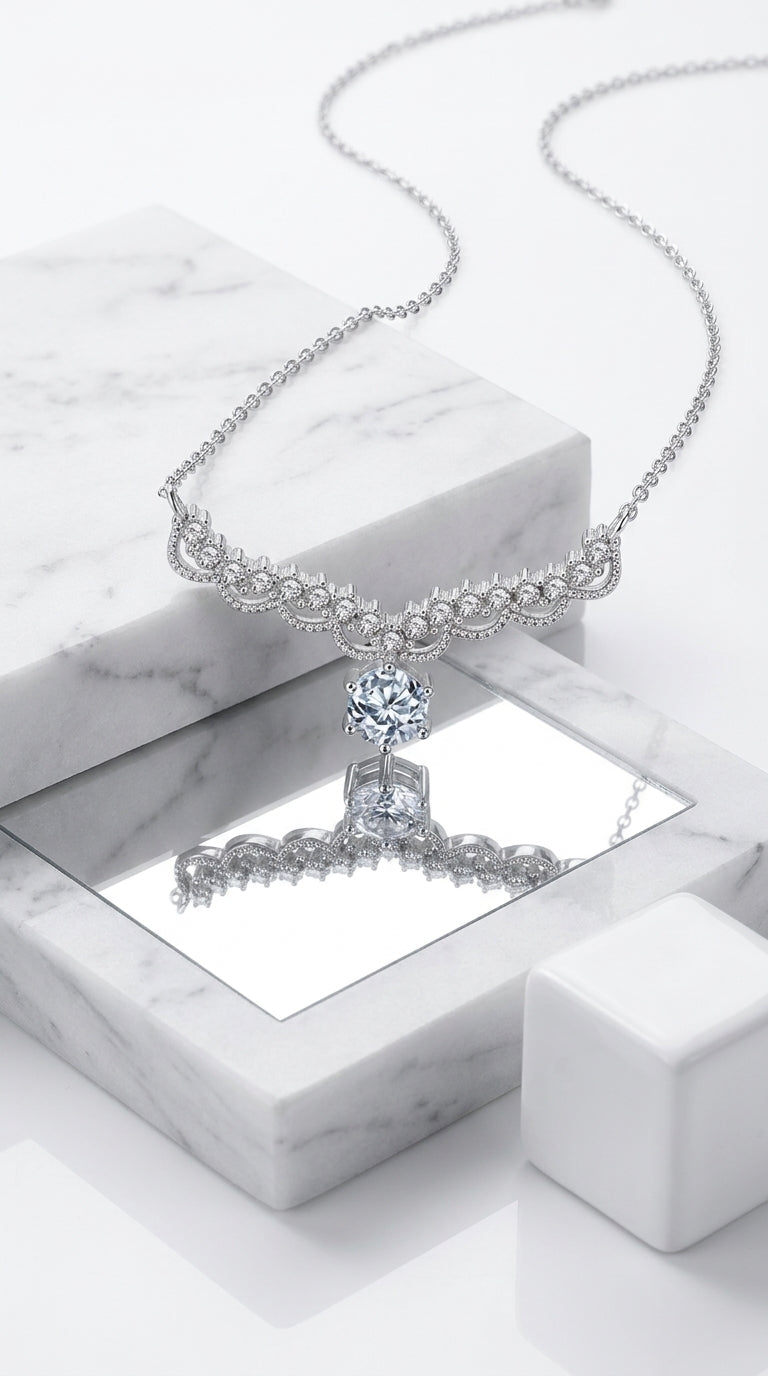 Moissanite 925 Sterling Silver Necklace