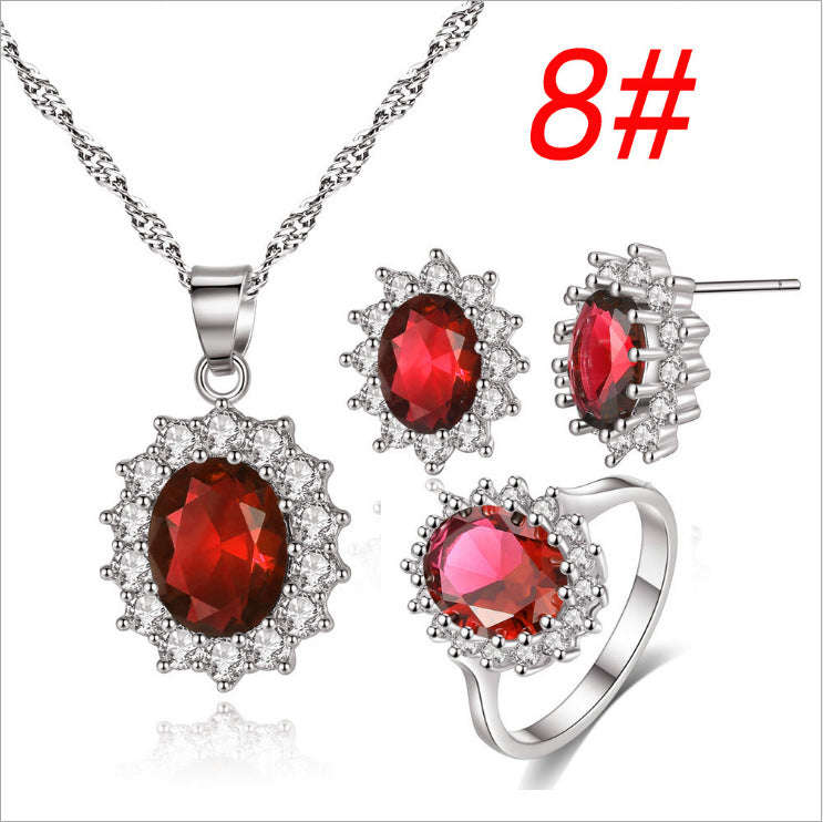 Sunflower Jewelry Set Necklace Ring Stud Earrings Bridal Jewelry LaDidier Jewelry
