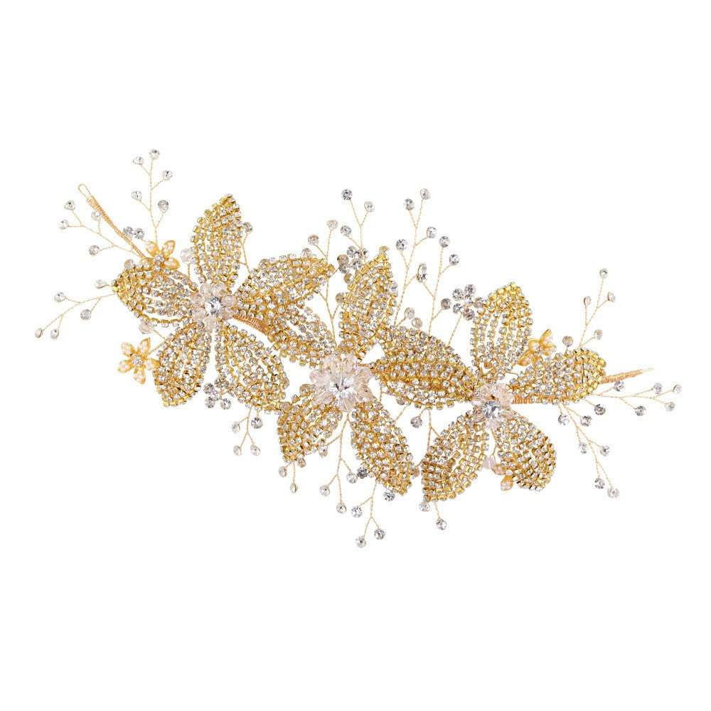 Flower Rhinestone Hair Accessories Bridal Wedding Hair Band LaDidier Jewelry