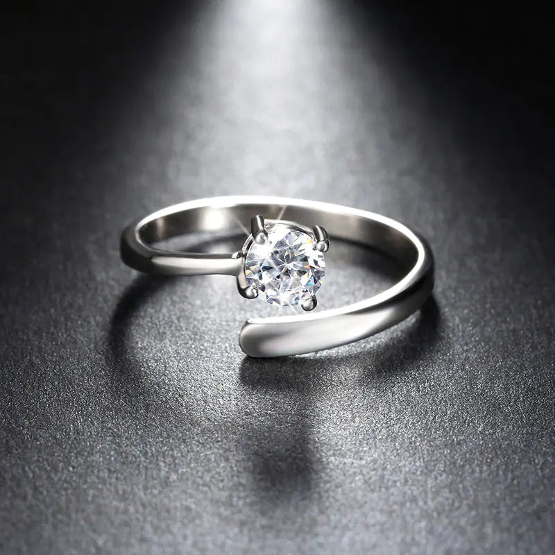 Fashionable Sterling Silver Couple Rings