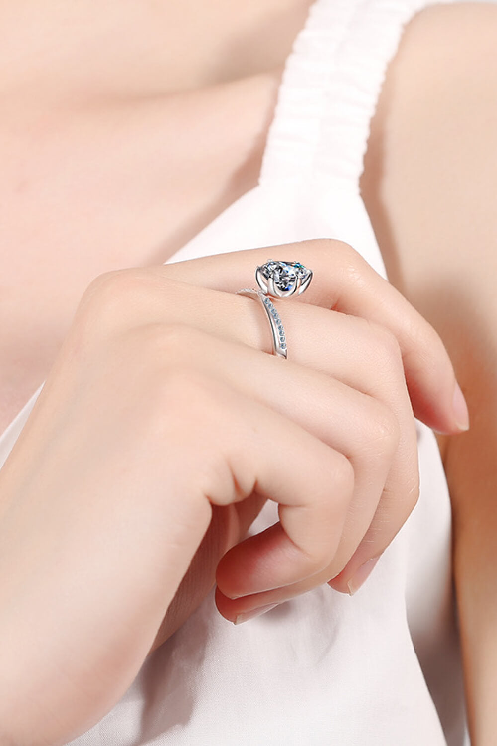 3 Luxury Carat Moissanite 6-Prong Ring