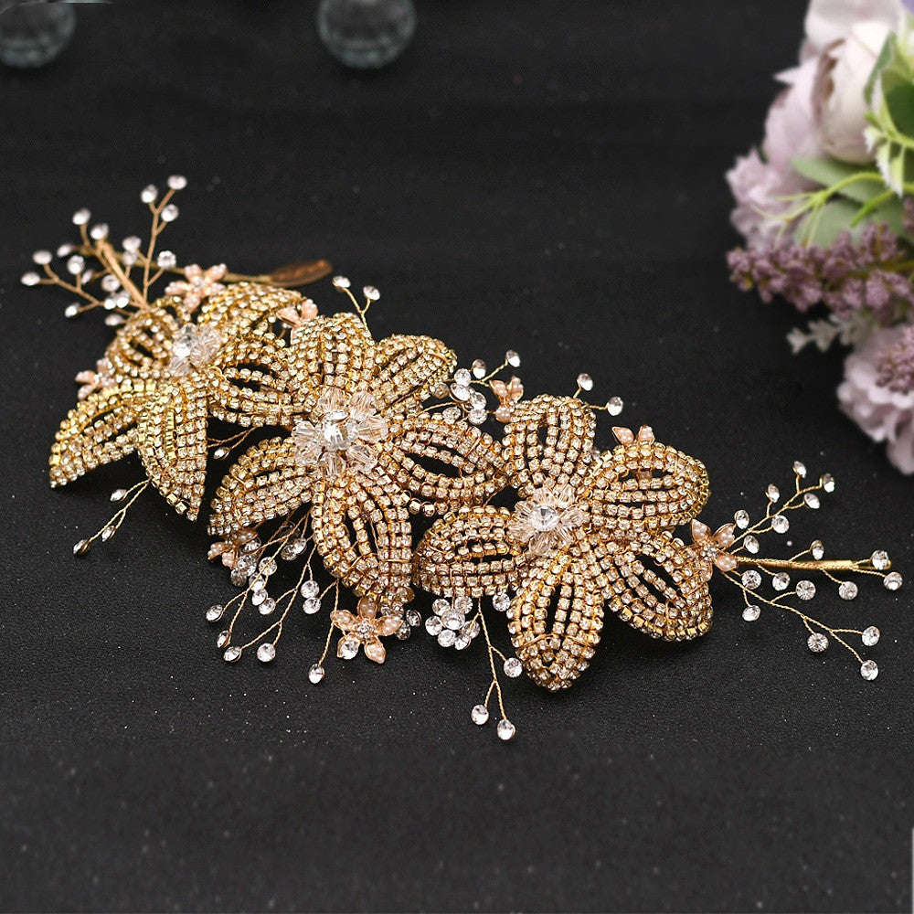 Flower Rhinestone Hair Accessories Bridal Wedding Hair Band LaDidier Jewelry