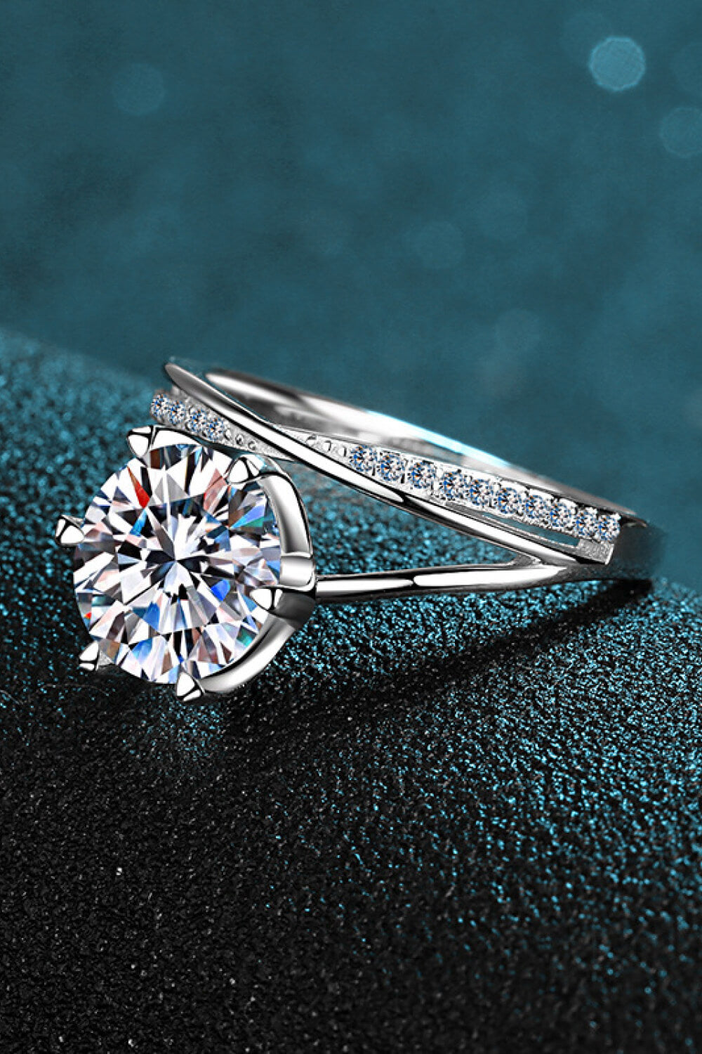 3 Luxury Carat Moissanite 6-Prong Ring