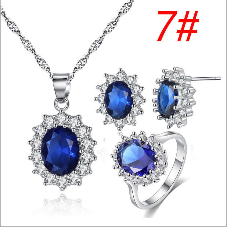 Sunflower Jewelry Set Necklace Ring Stud Earrings Bridal Jewelry LaDidier Jewelry