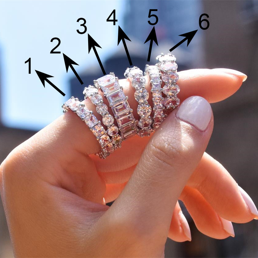 Silver Plated Jewelry Hundred Matching Rings