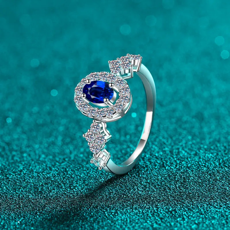 Luxury 925 Sterling Silver Moissanite Ring