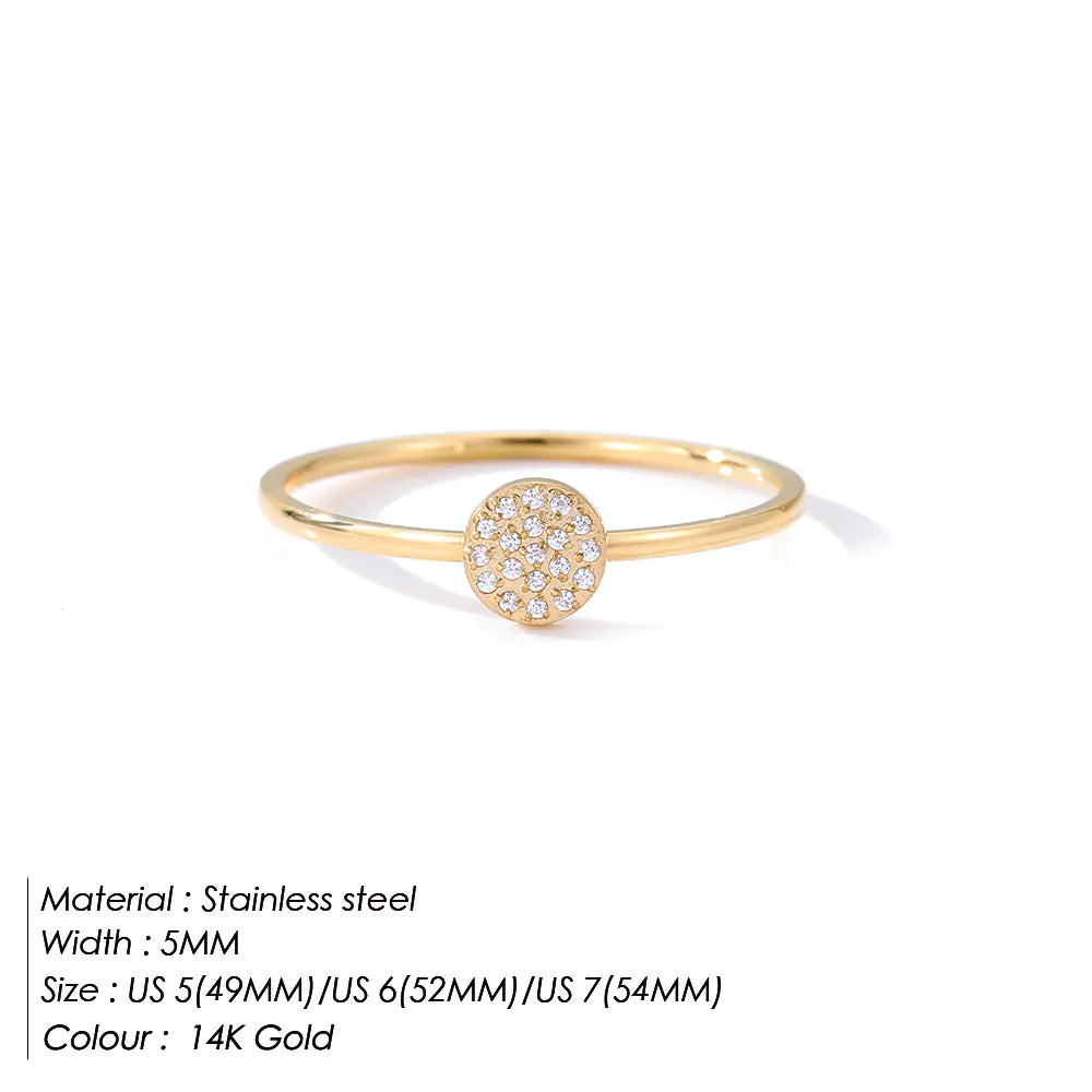 Golden Stainless Steel Couple Rings